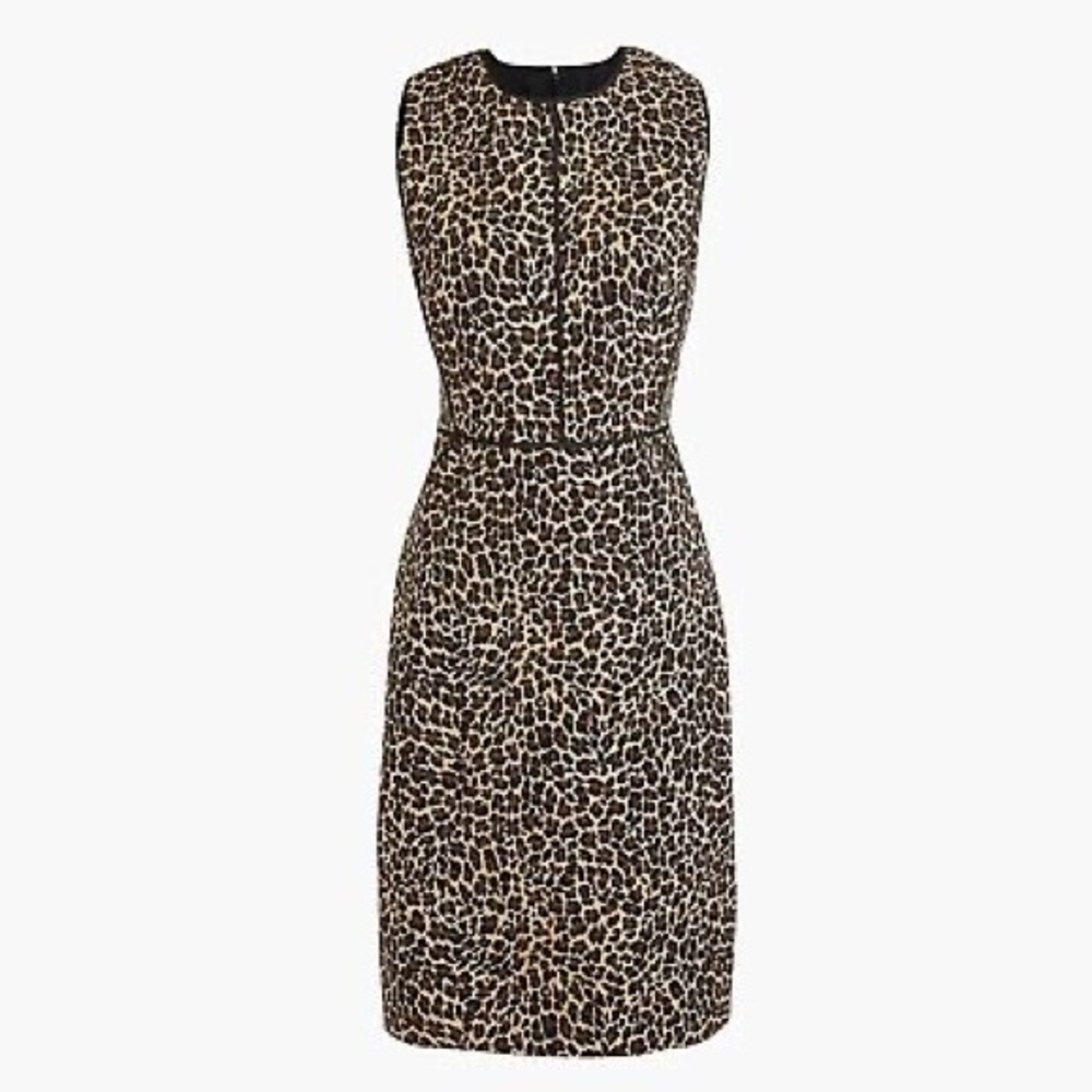 J. Crew Brown and Black Sheath Midi Dress